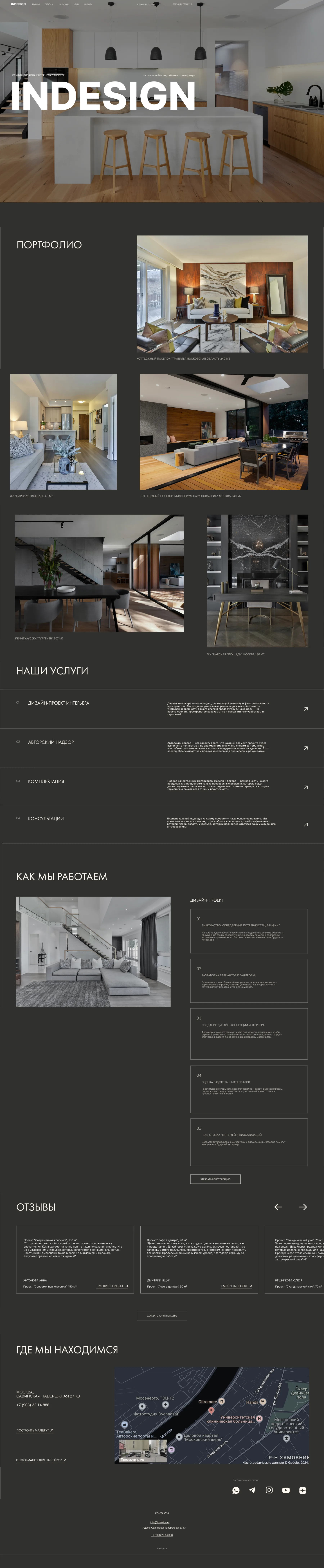 Полный макет сайта INDESIGN
